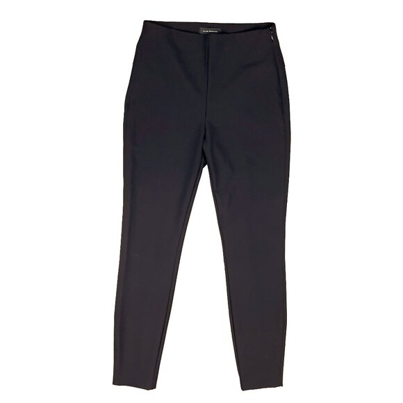 CLUB MONACO Stretch Pull on Hips and Hem Zip Black Trousers Size 2 - Picture 1 of 8
